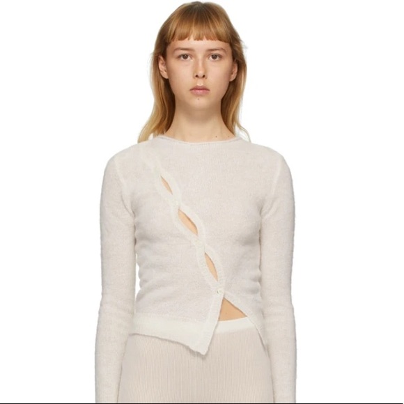 Jacquemus La Maille Pau White Sweater 